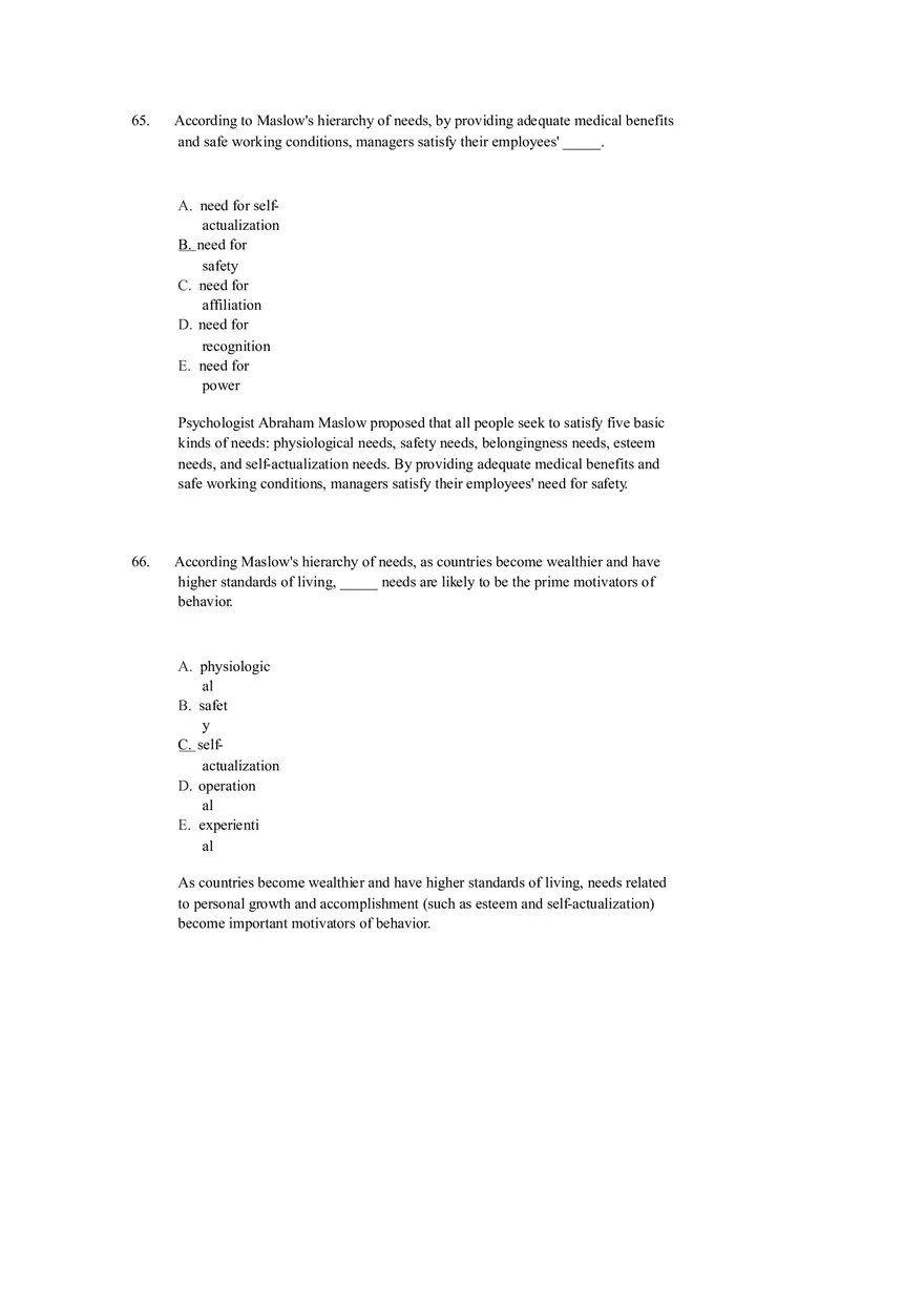 Chapter 12 Motivation and Performance Test Bank - Page 5