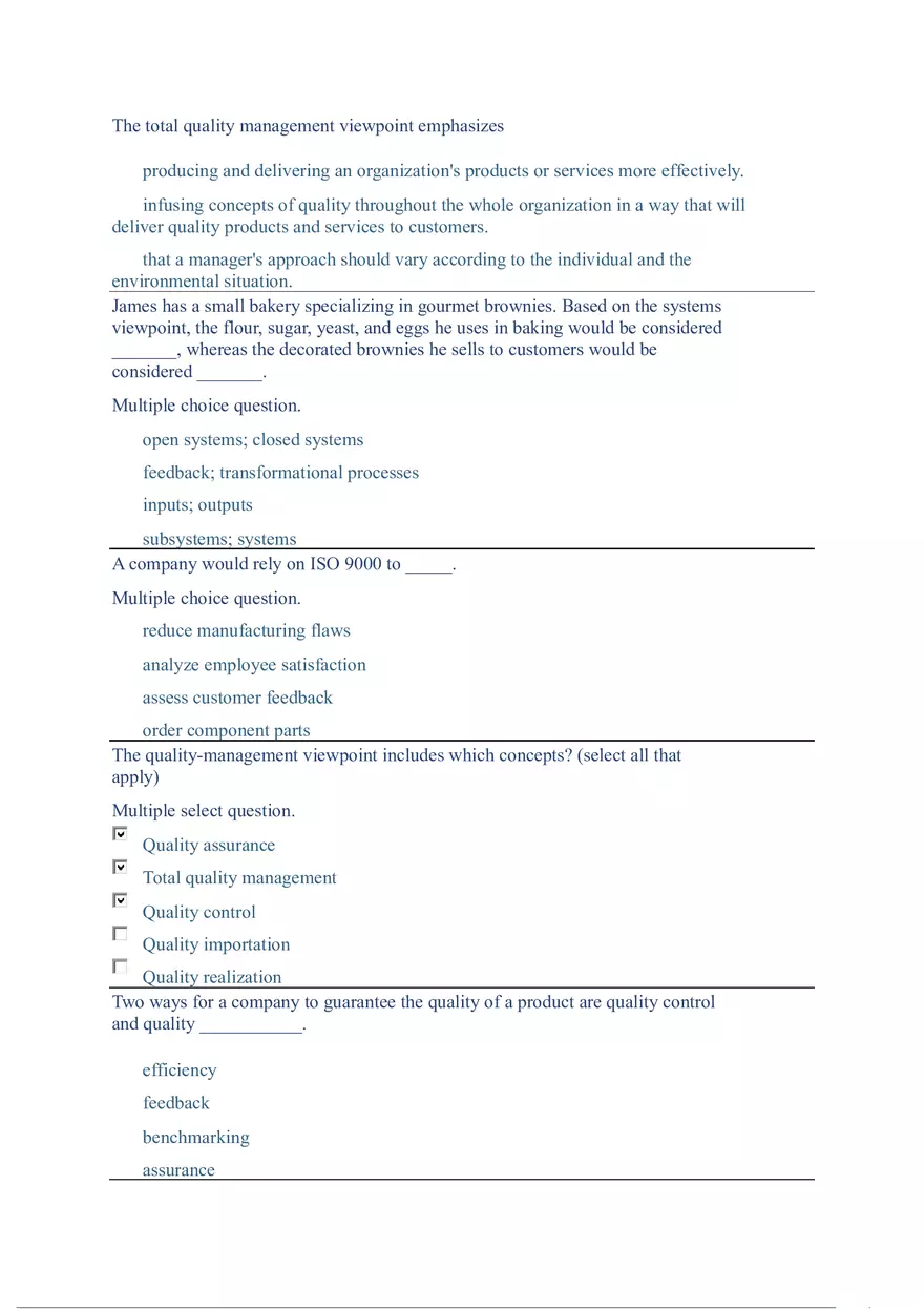 Functions and Activities of Management Review Answer Key Part 3 - Page 7