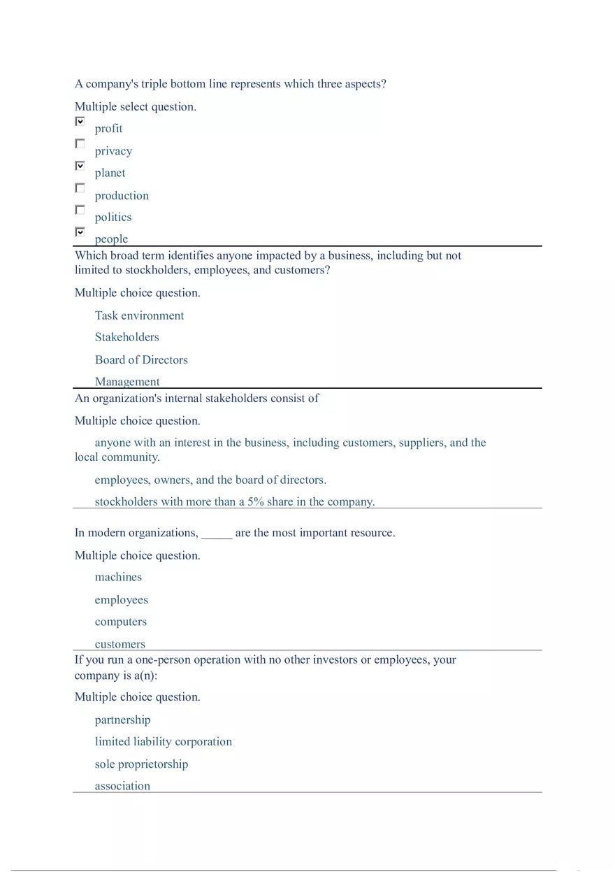 Functions and Activities of Management Review Answer Key Part 3 - Page 9