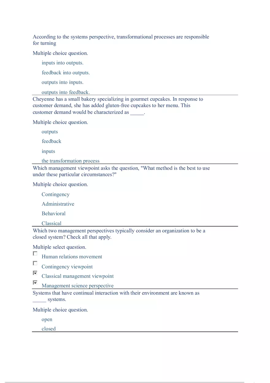 Functions and Activities of Management Review Answer Key Part 3 - Page 5