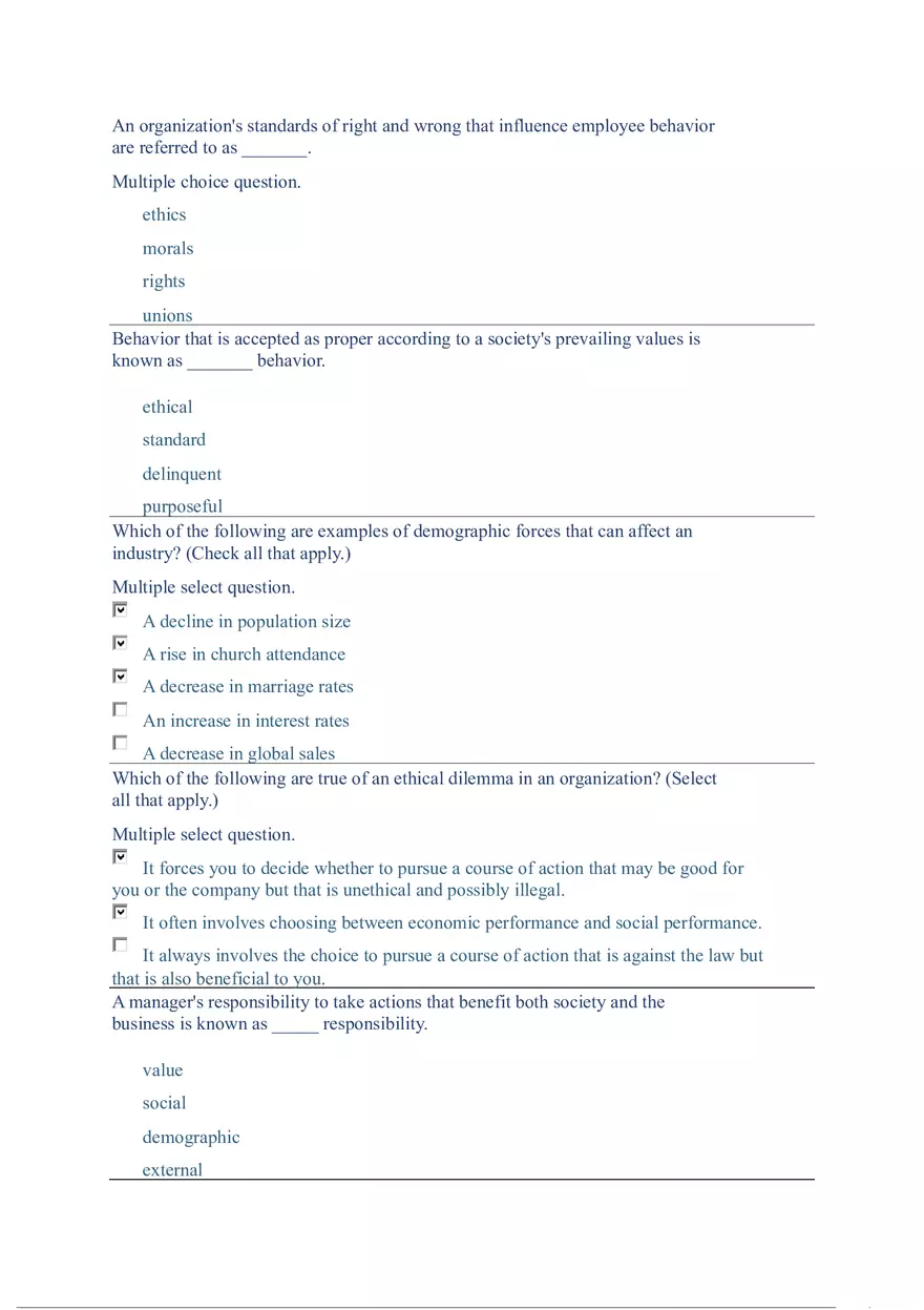 Functions and Activities of Management Review Answer Key Part 4 - Page 7
