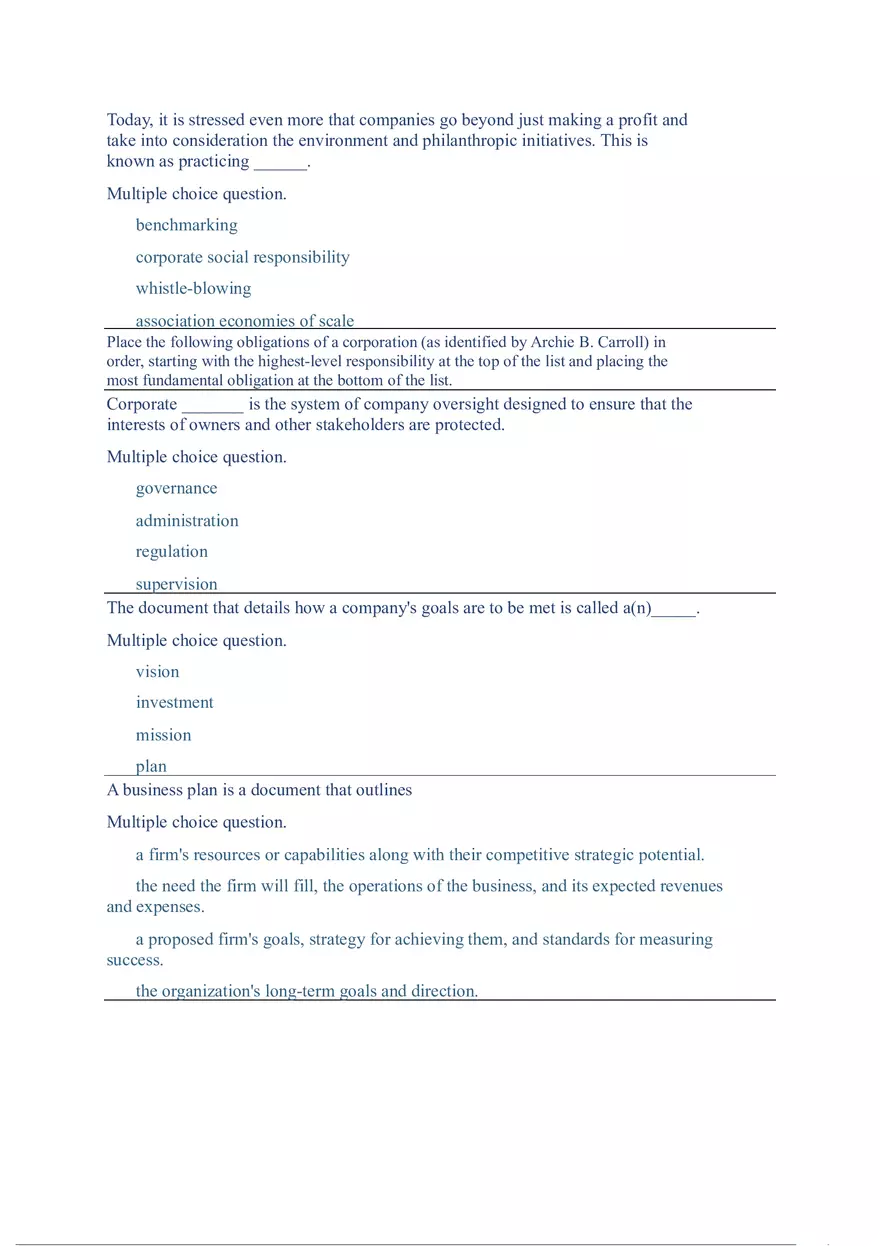 Functions and Activities of Management Review Answer Key Part 4 - Page 9