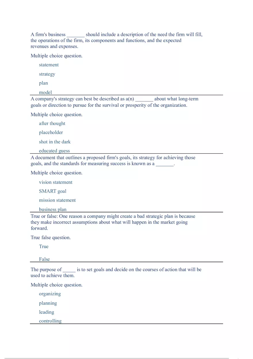 Functions and Activities of Management Review Answer Key Part 4 - Page 10