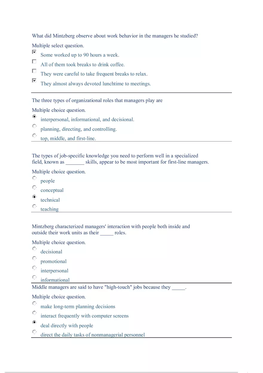 Functions and Activities of Management Review Answer Key Part 1 - Page 9