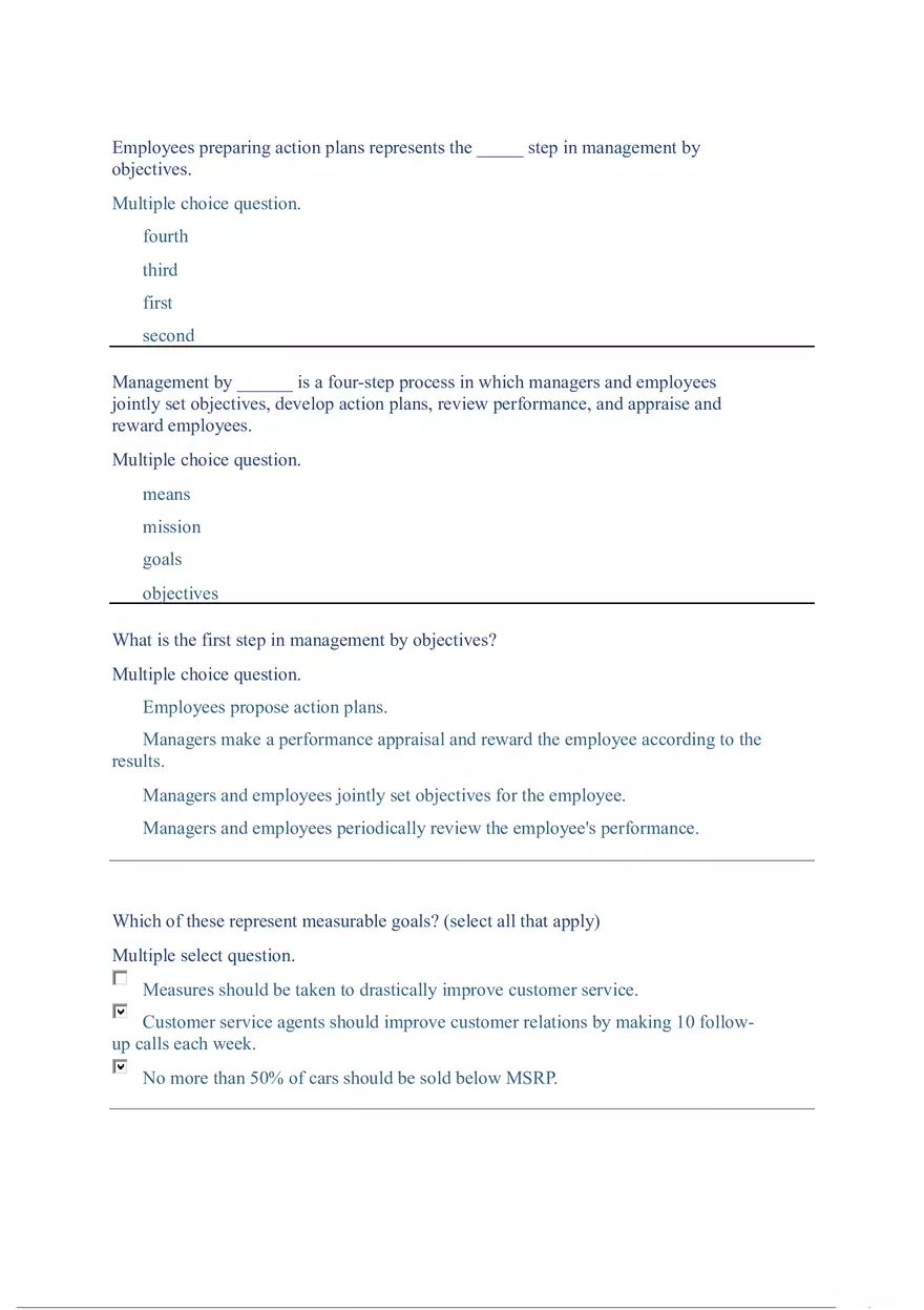 Functions and Activities of Management Review Answer Key Part 5 - Page 9