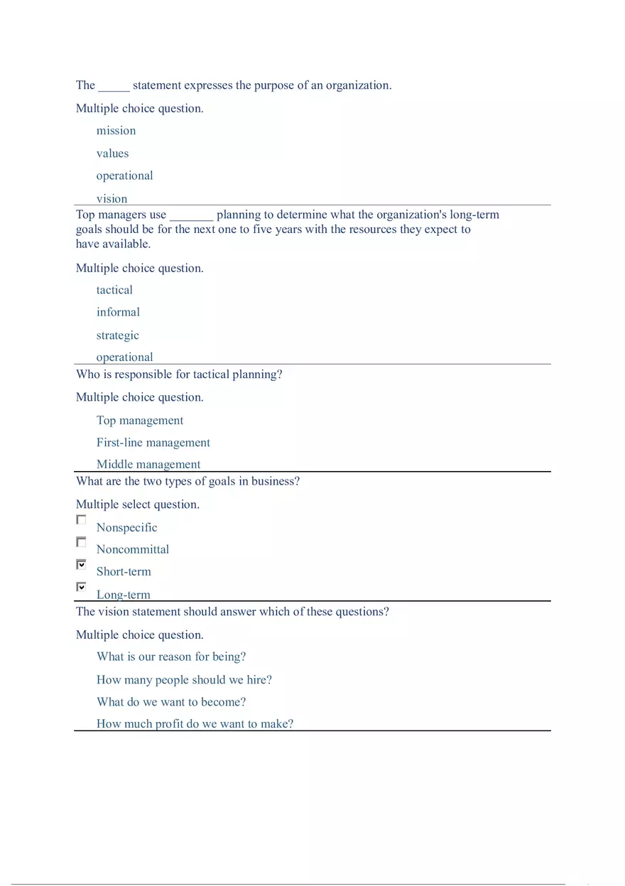 Functions and Activities of Management Review Answer Key Part 5 - Page 4