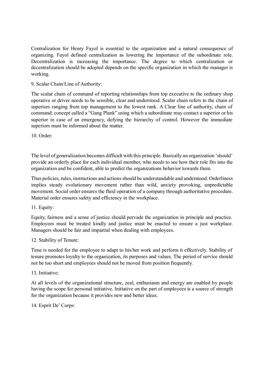 Fayol’s 14 Principles of Management Part 1 - Page 8