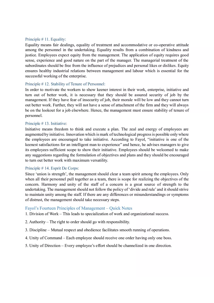 Fayol’s 14 Principles of Management Part 1 - Page 4