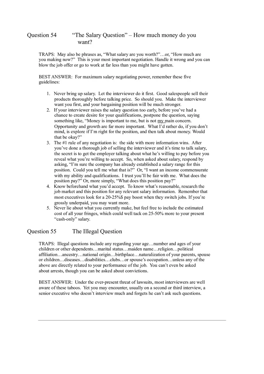 64 Toughest Interview Questions Part 3 - Page 7
