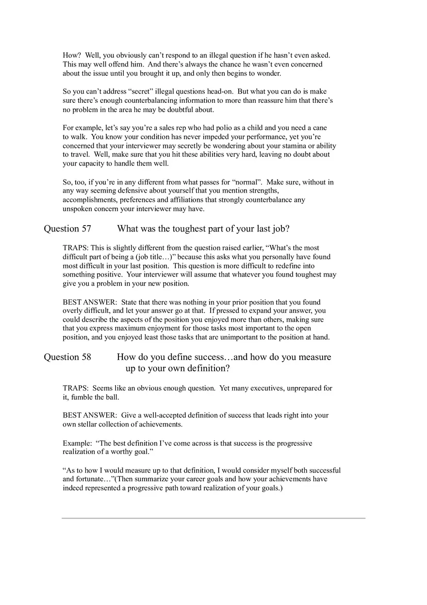 64 Toughest Interview Questions Part 3 - Page 9