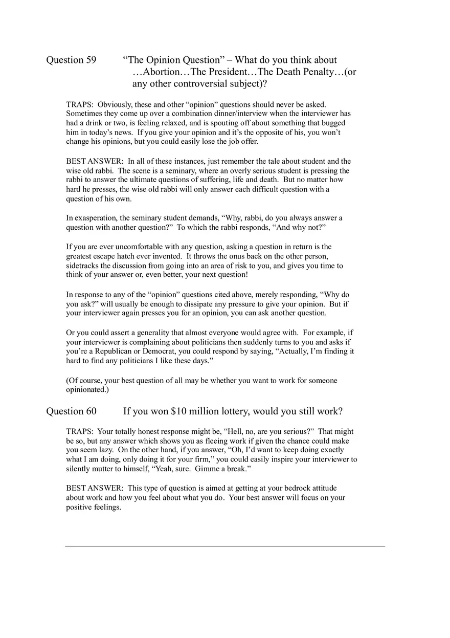 64 Toughest Interview Questions Part 3 - Page 10