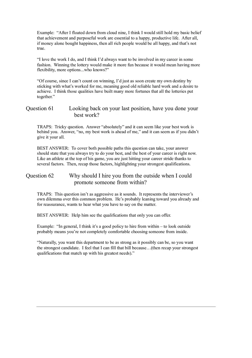 64 Toughest Interview Questions Part 3 - Page 11