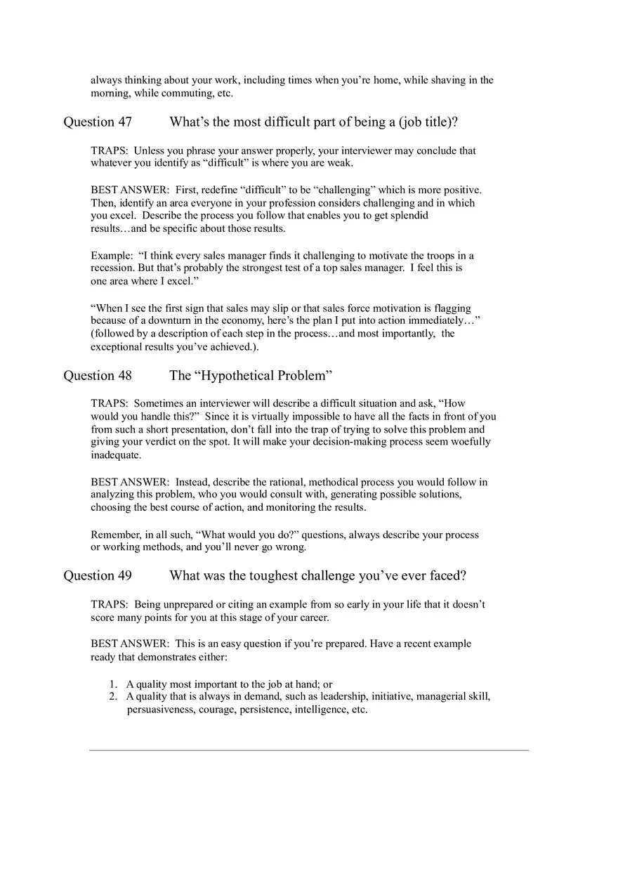 64 Toughest Interview Questions Part 3 - Page 2