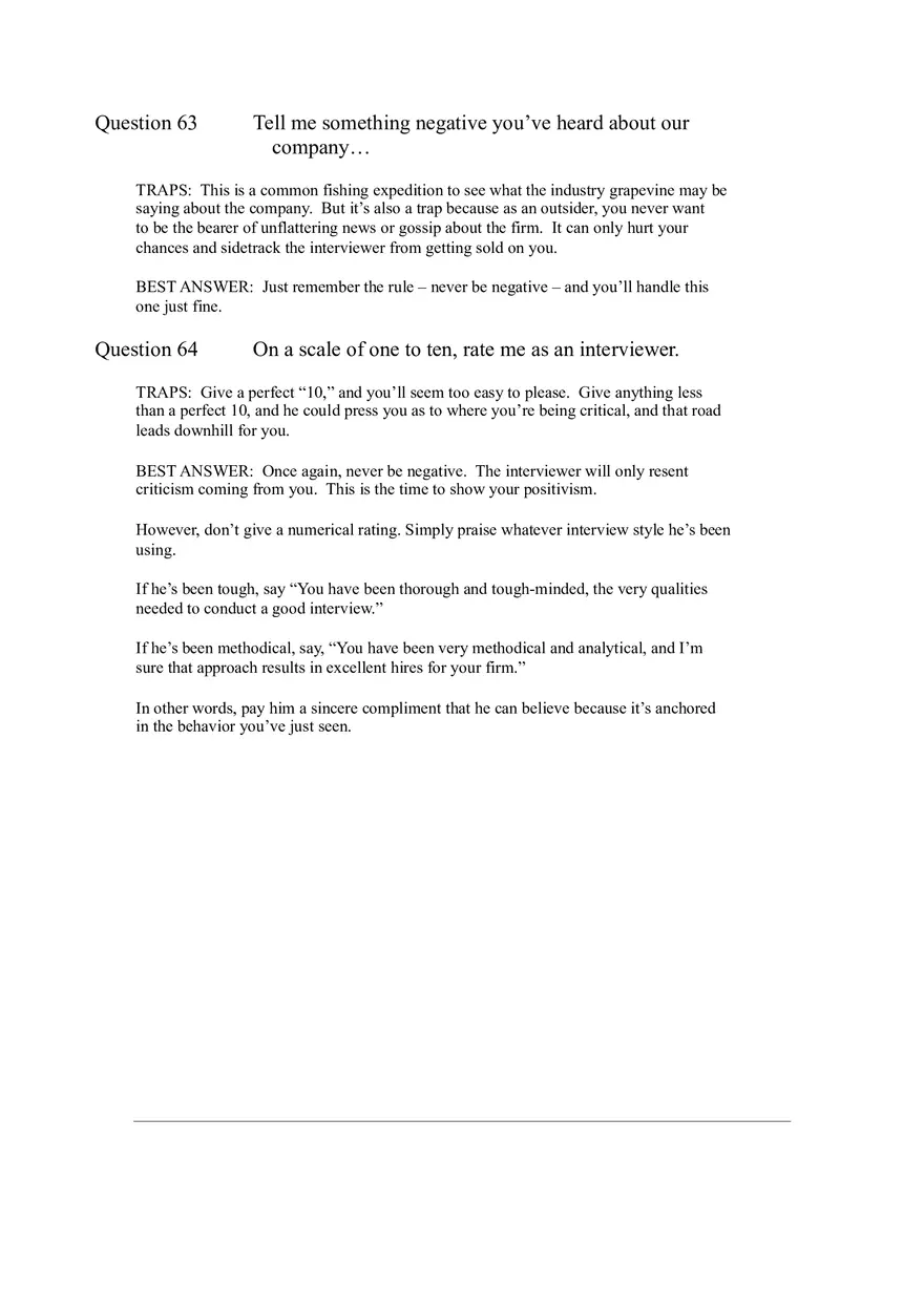 64 Toughest Interview Questions Part 3 - Page 3