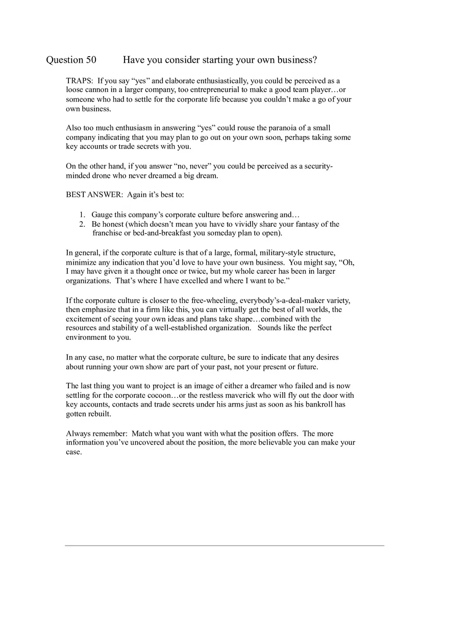64 Toughest Interview Questions Part 3 - Page 4