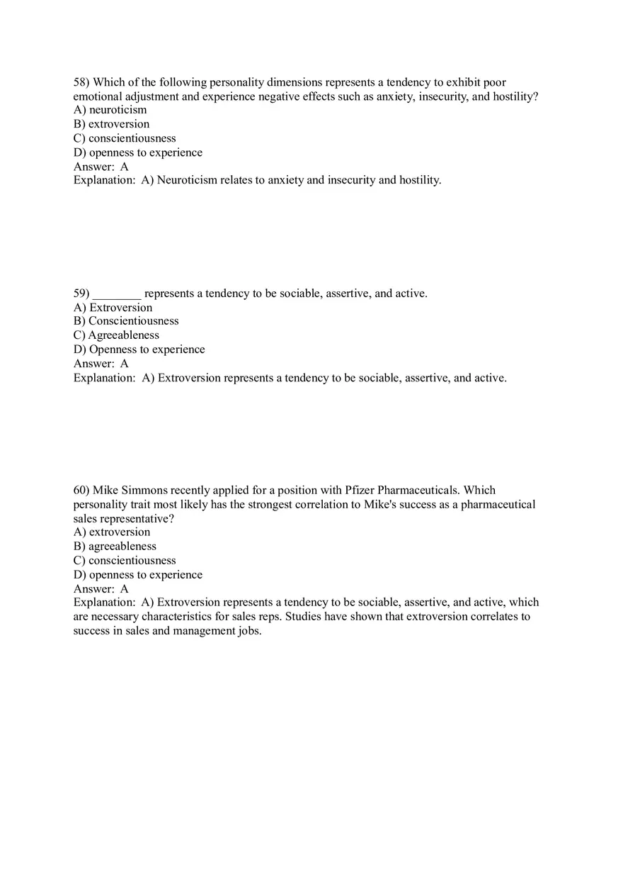 Employee Testing and Selection Test Answer Key Part 3 - Page 4