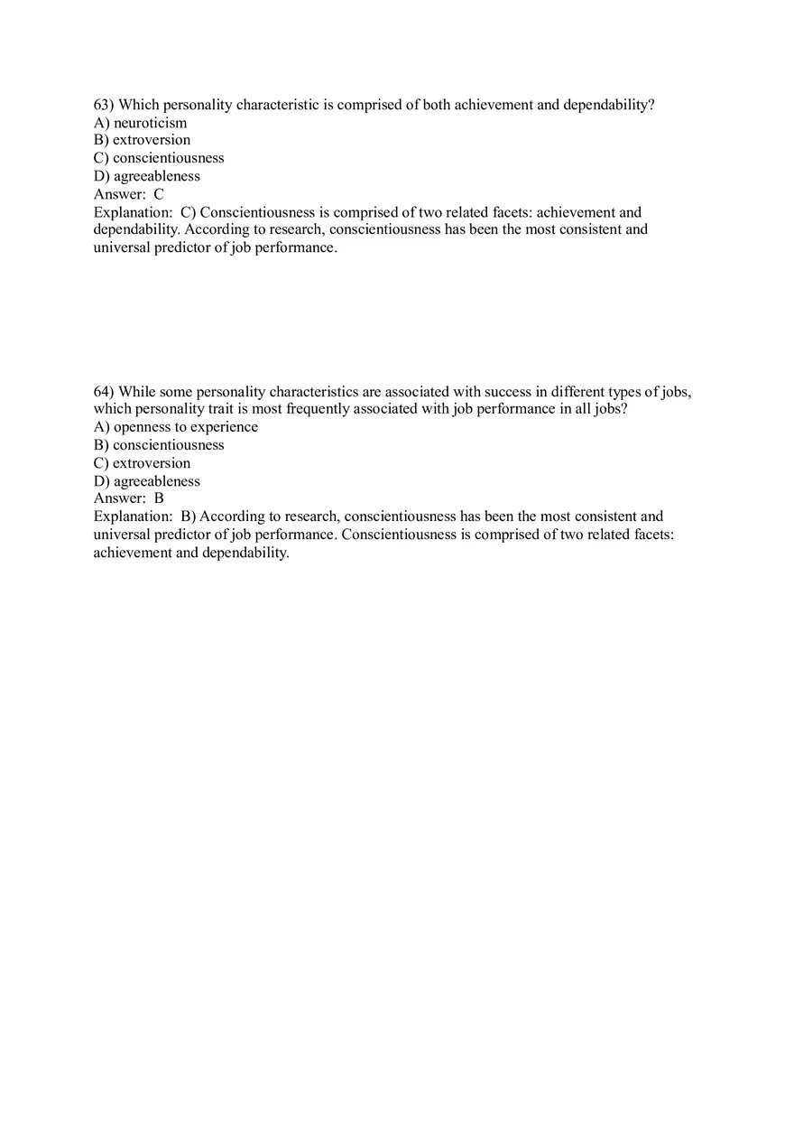 Employee Testing and Selection Test Answer Key Part 3 - Page 6