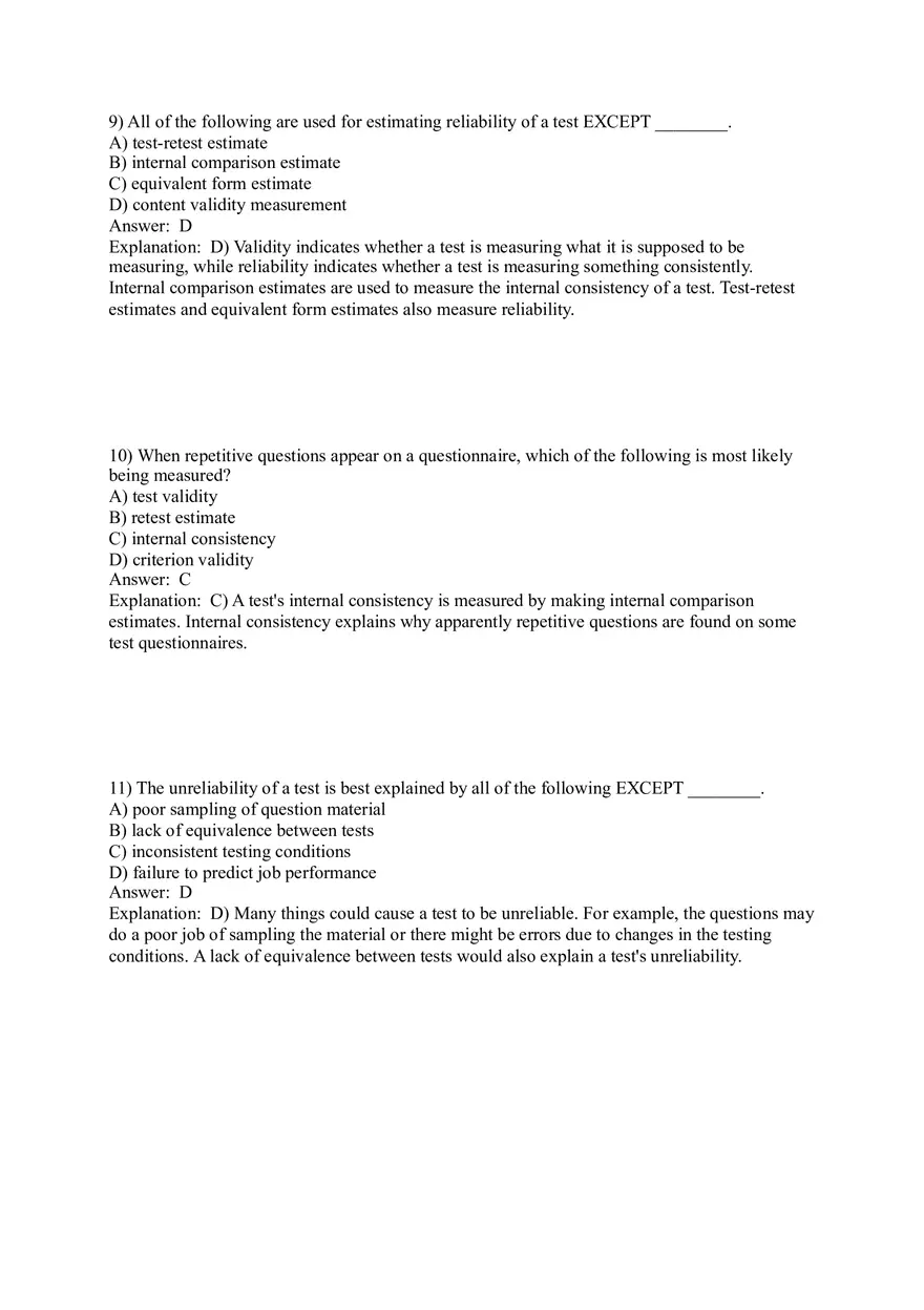 Employee Testing and Selection Test Answer Key Part 1 - Page 5