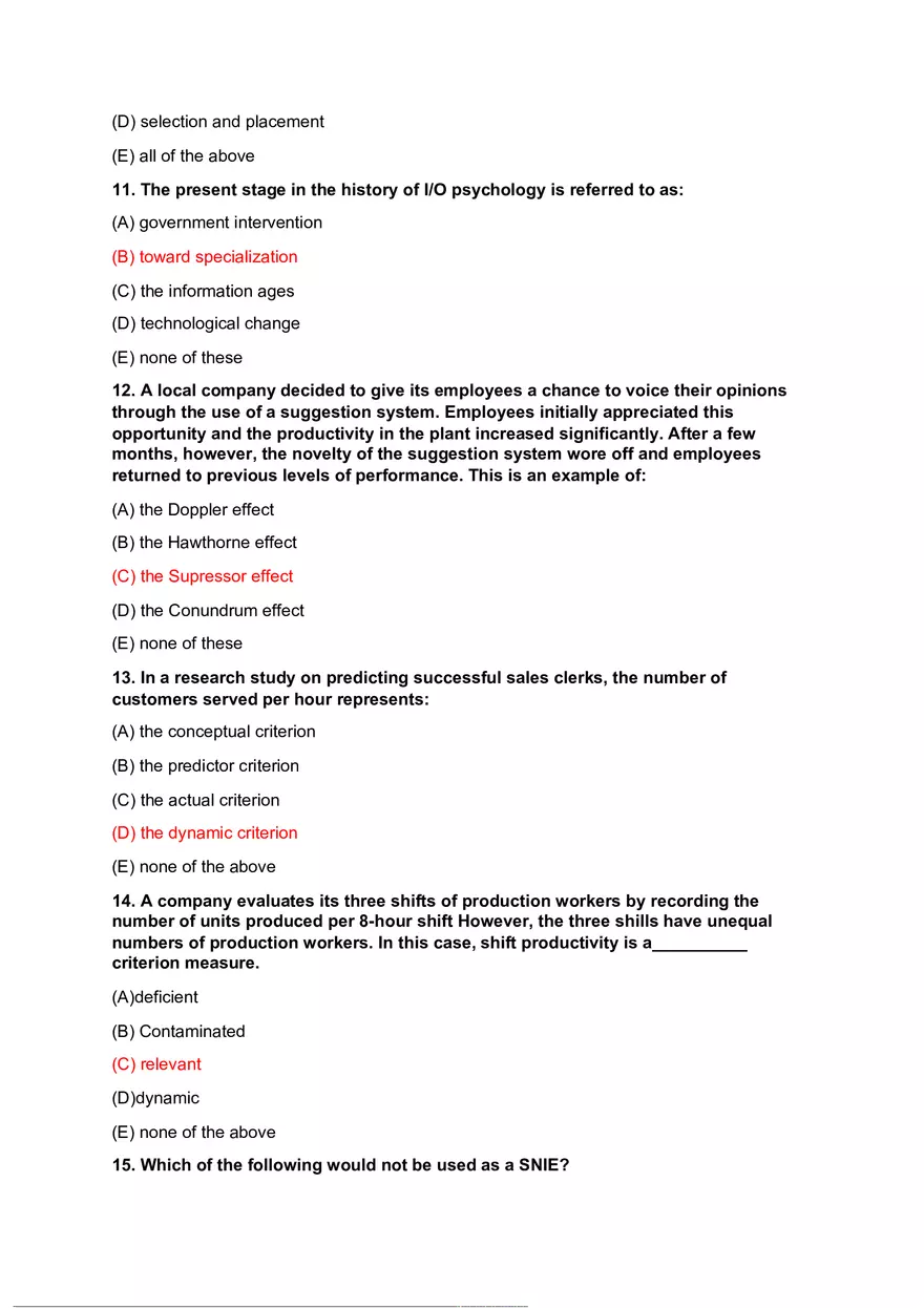 Organizational Psychology Review Questions Part 1 - Page 3