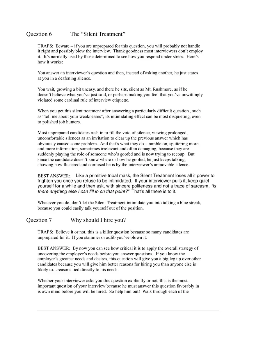 64 Toughest Interview Questions Part 1 - Page 8