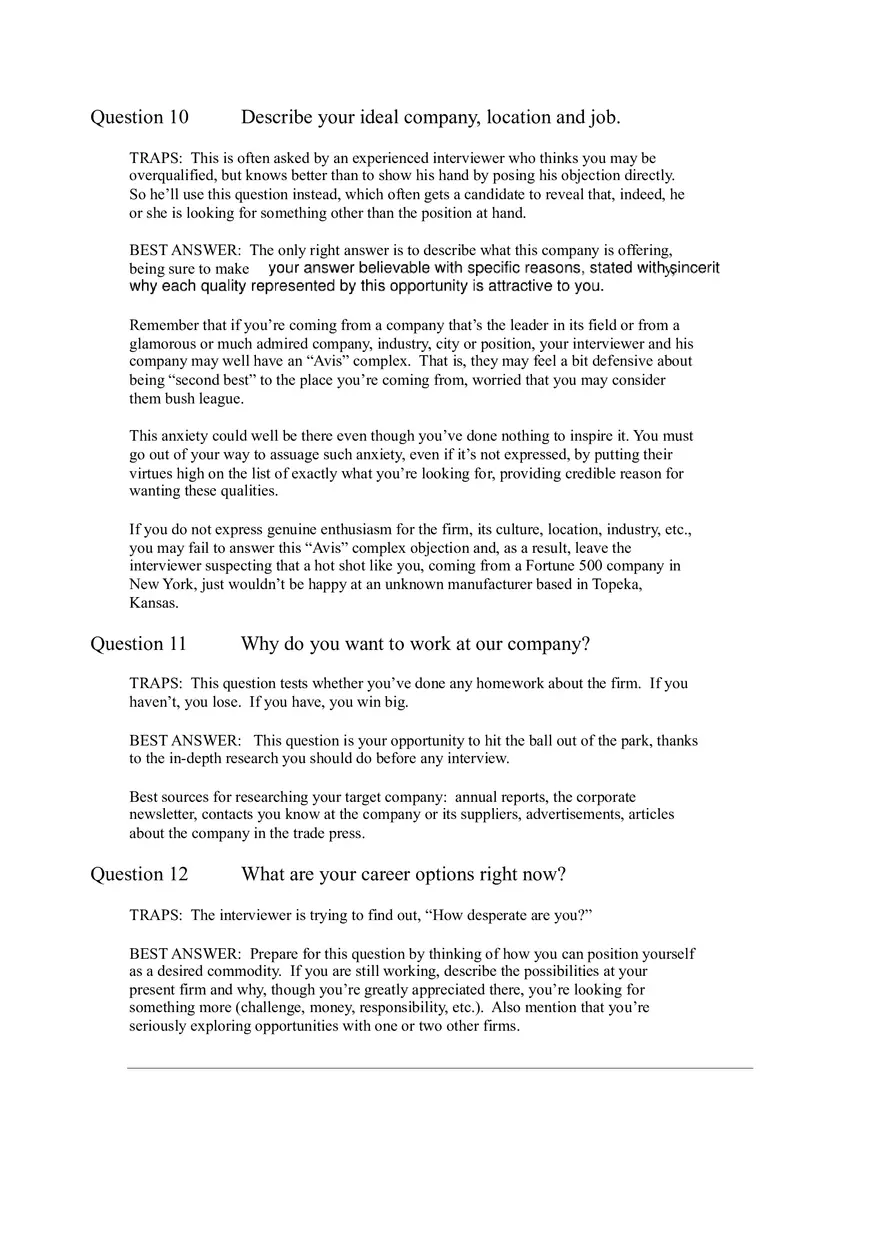64 Toughest Interview Questions Part 1 - Page 11