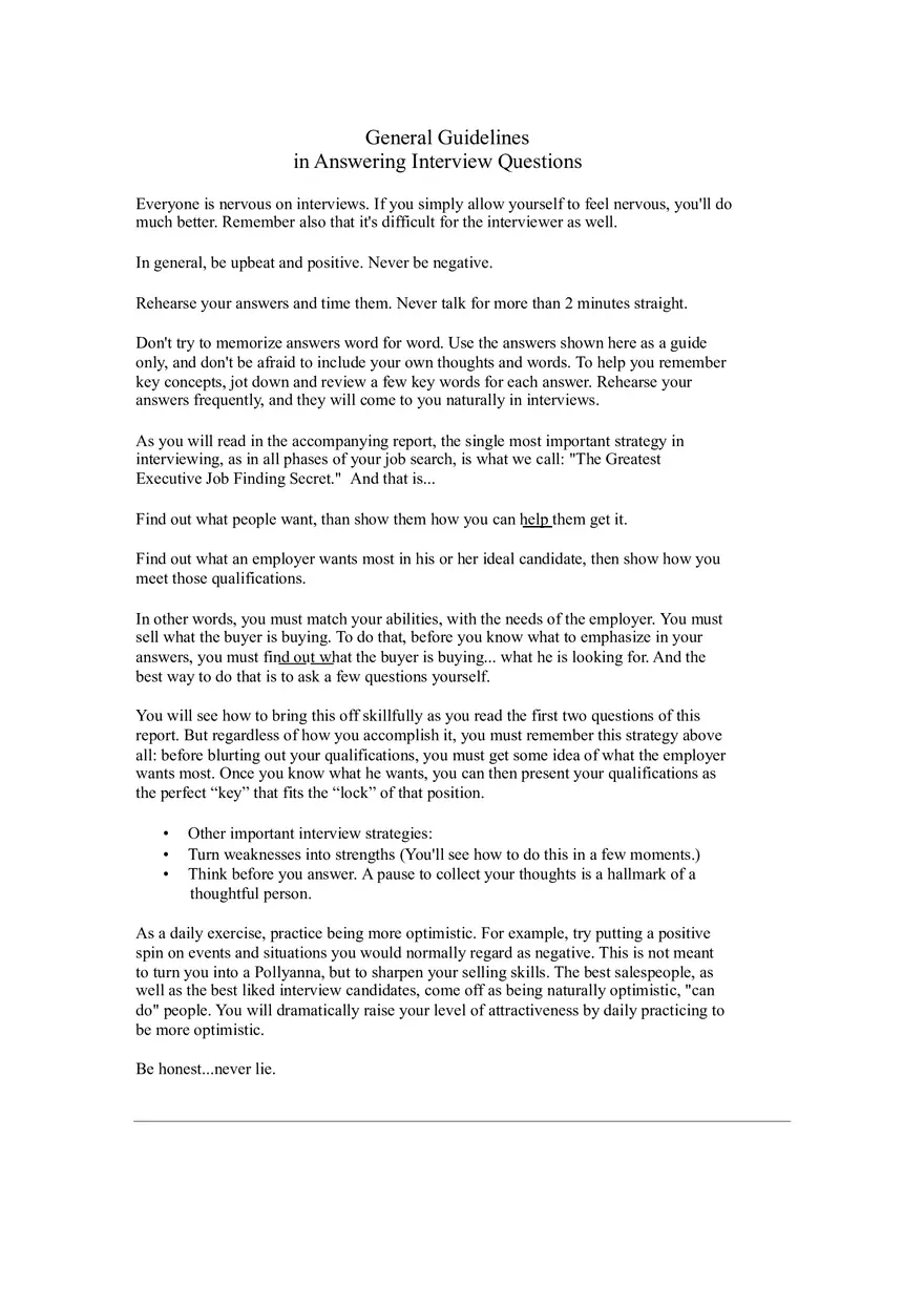 64 Toughest Interview Questions Part 1 - Page 1