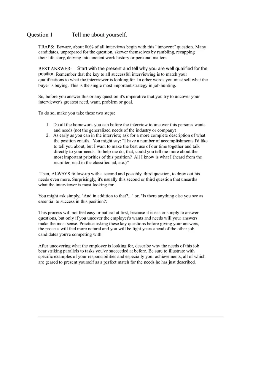64 Toughest Interview Questions Part 1 - Page 4