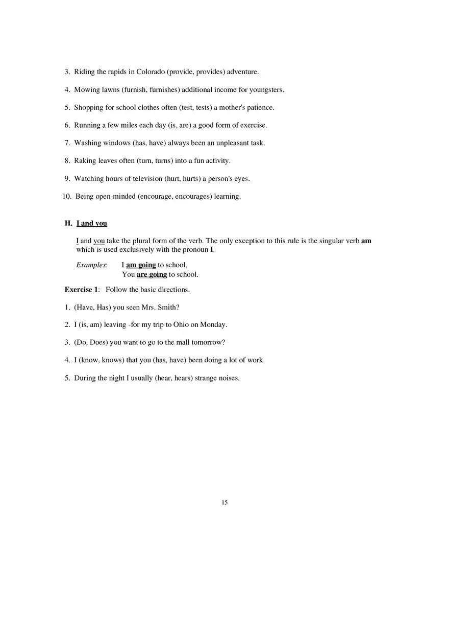 Packet 6 Subject Verb Agreement - Page 7