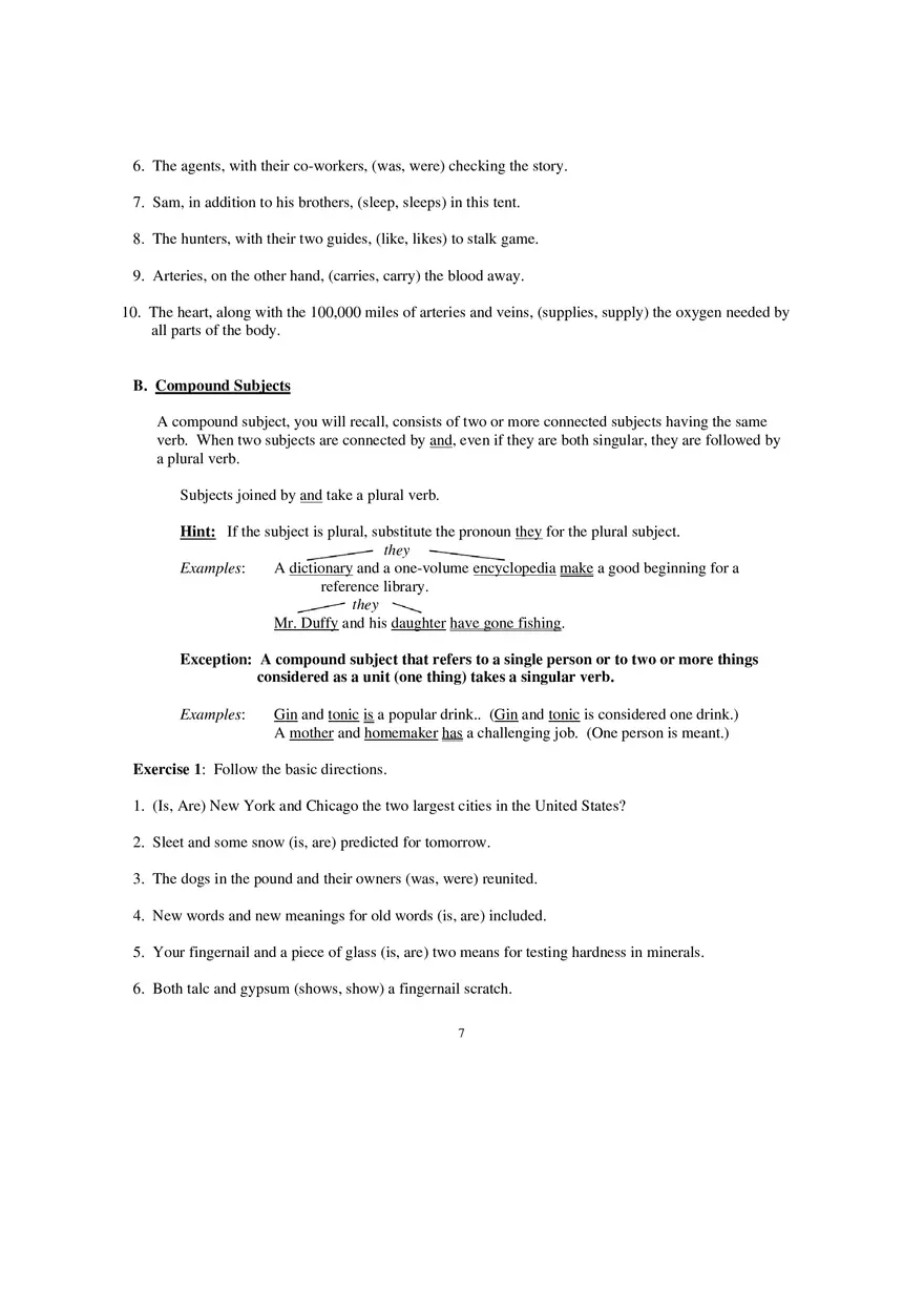 Packet 6 Subject Verb Agreement - Page 18