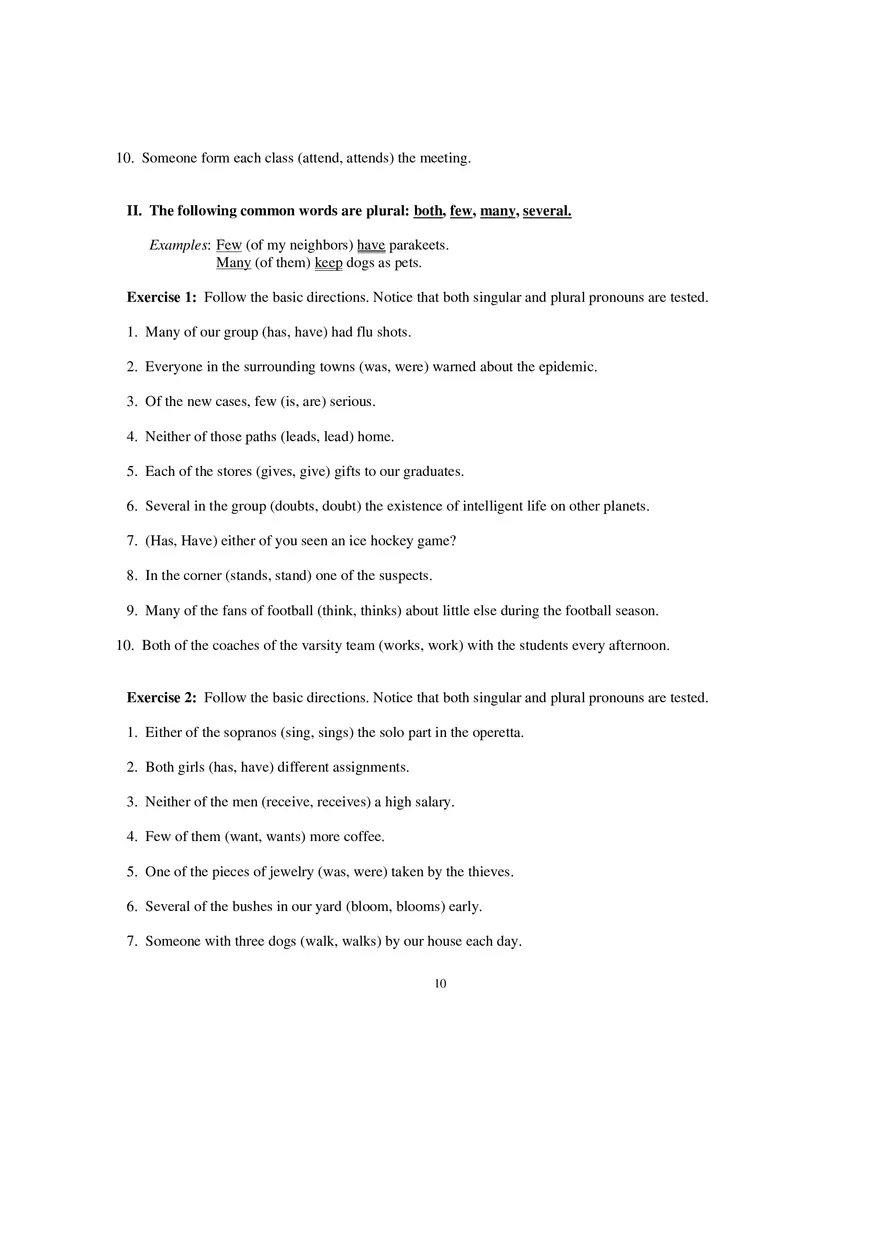 Packet 6 Subject Verb Agreement - Page 21