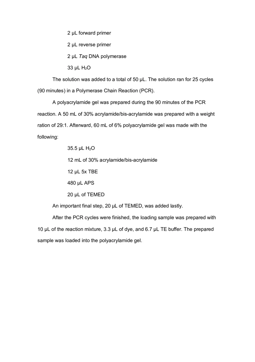 Lab Report Polymerase Chain Reaction - Page 3