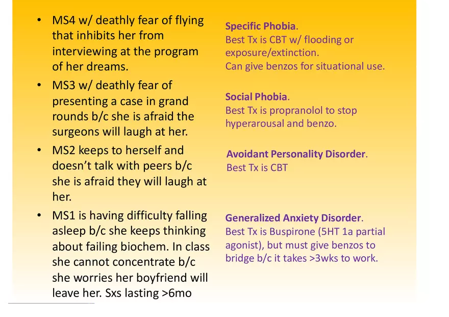 High Yield Psychiatry Shelf Exam Review Notes Part 2 - Page 7
