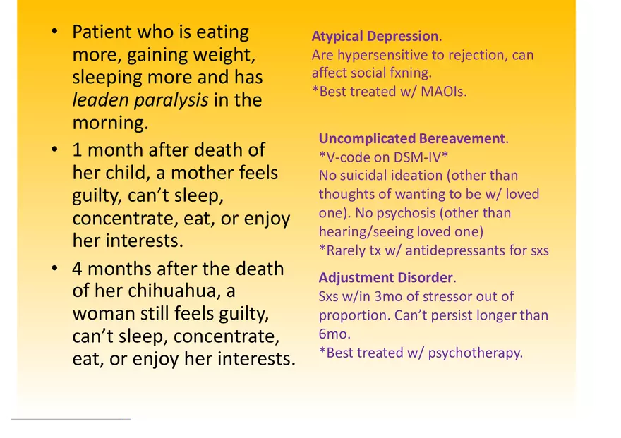 High Yield Psychiatry Shelf Exam Review Notes Part 2 - Page 1