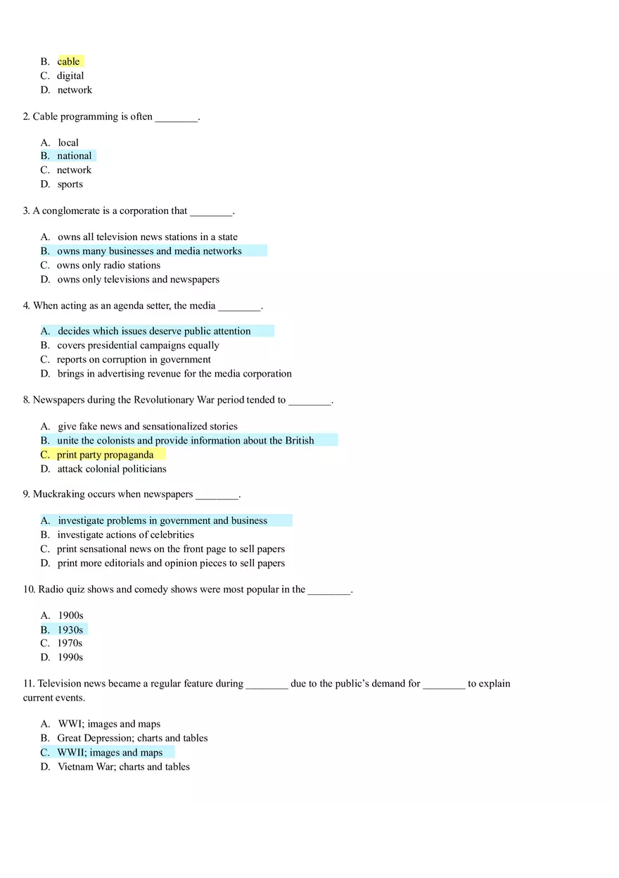 U.S. Government Review Questions Chapters 7-14 - Page 7