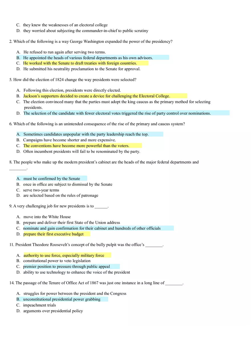 U.S. Government Review Questions Chapters 7-14 - Page 13