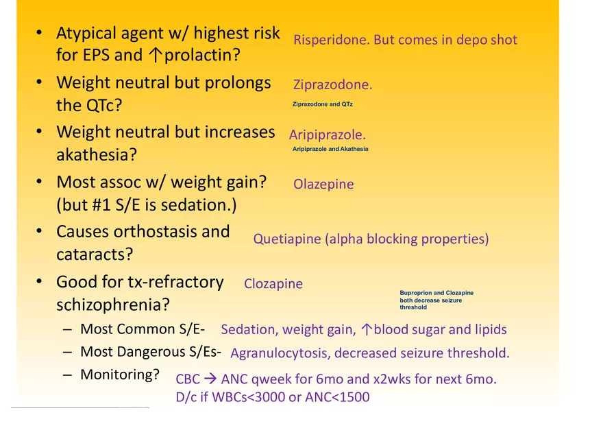 High Yield Psychiatry Shelf Exam Review Notes Part 1 - Page 7