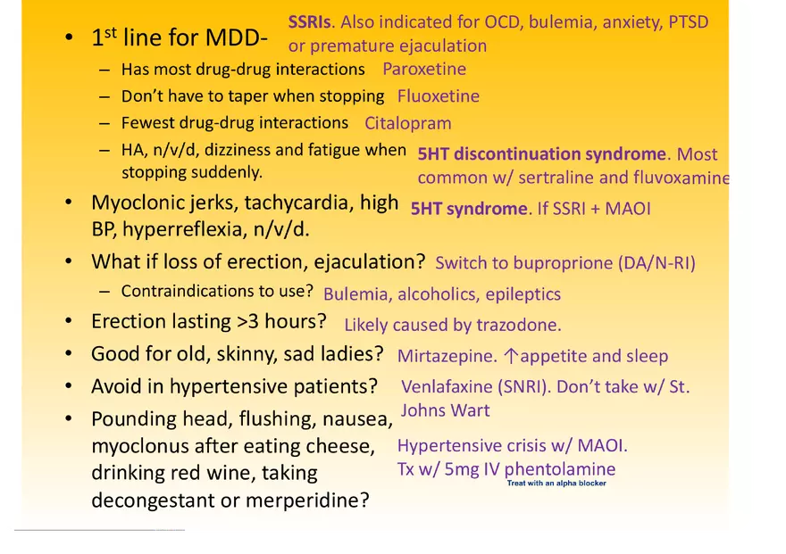 High Yield Psychiatry Shelf Exam Review Notes Part 1 - Page 9