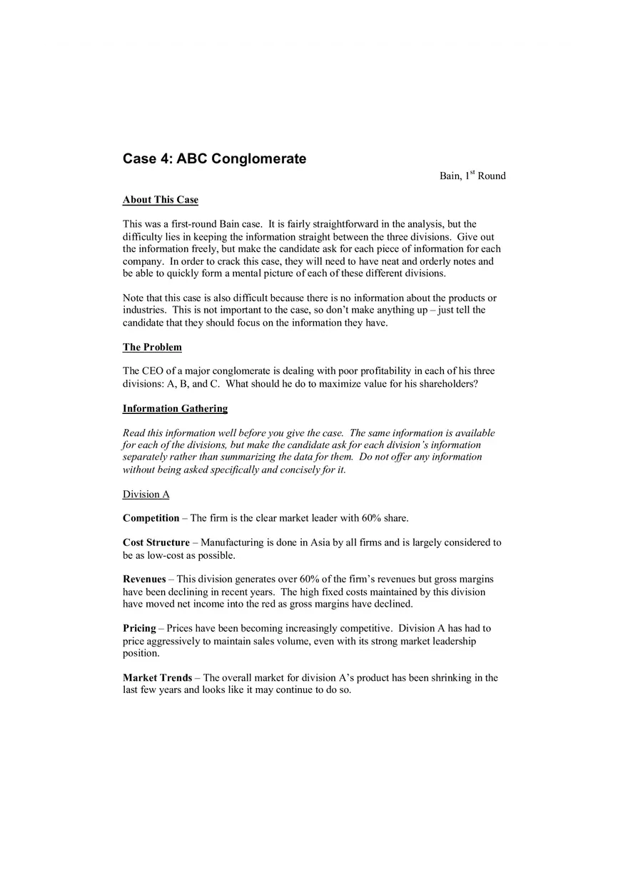 What Interviewers Want 7 Cases - Page 1