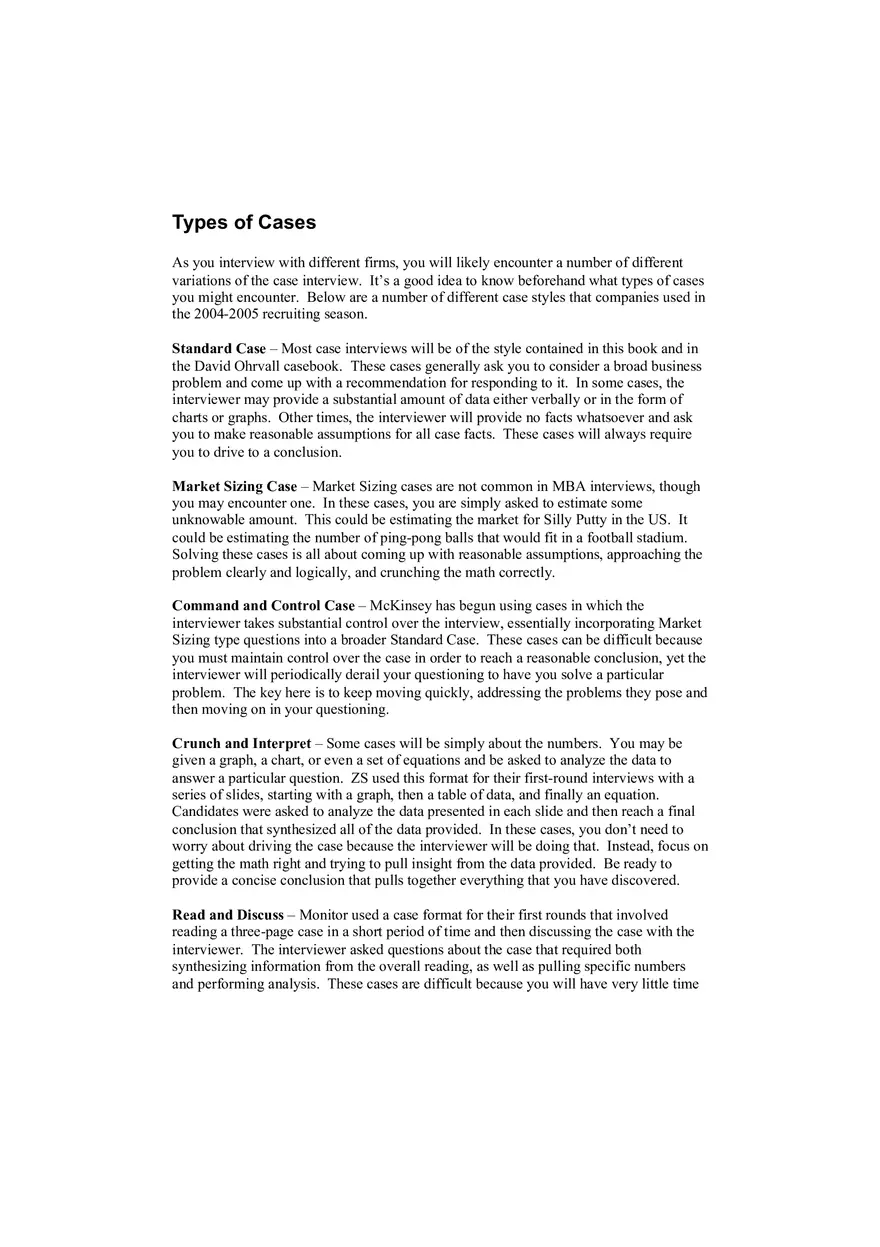 What Interviewers Want - Management Consulting - Page 3