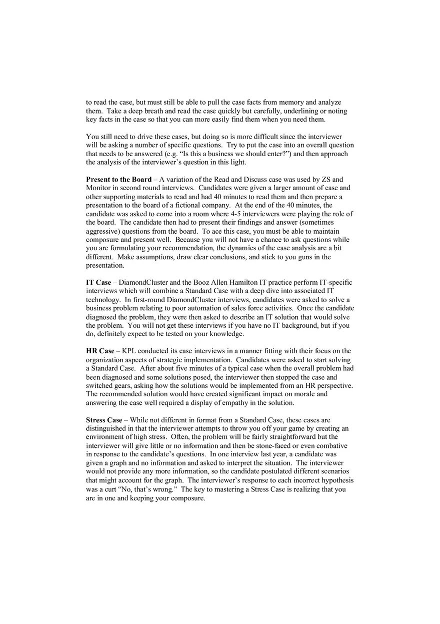 What Interviewers Want - Management Consulting - Page 4