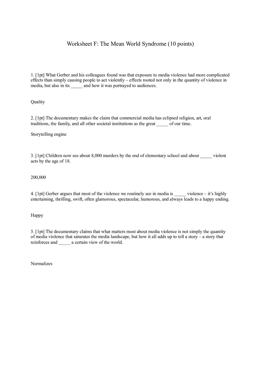 The Mean World Syndrome - Page 1
