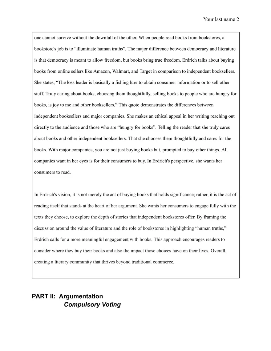 Part I: Rhetorical Analysis - Page 2