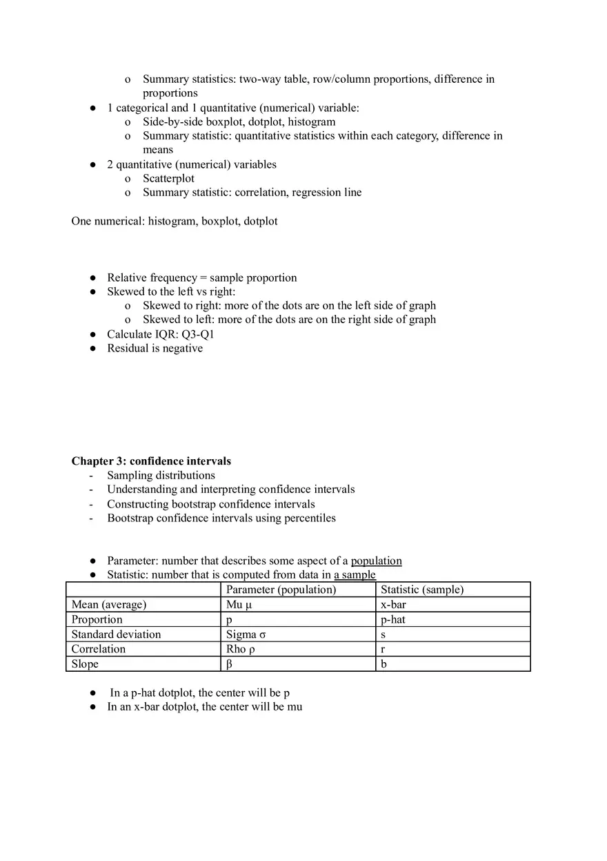 Elementary Statistics - Collecting Data Study Guide - Page 2