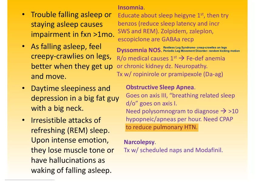 High Yield Psychiatry Shelf Exam Review Notes Part 3 - Page 3