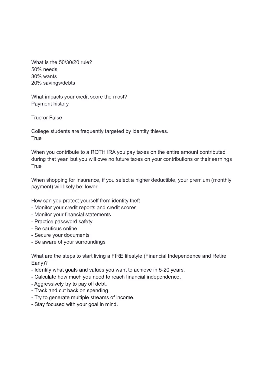 Financial Wellness Unit - Page 1