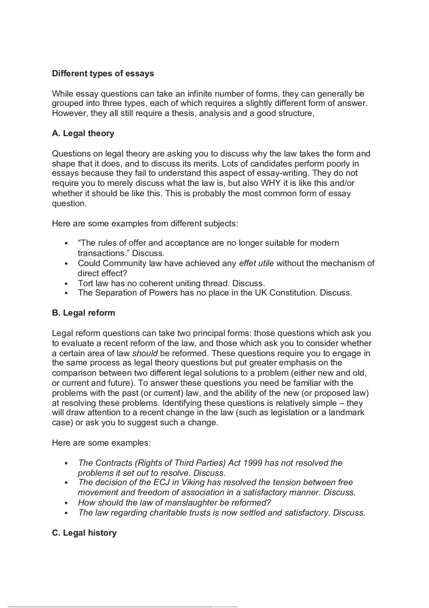 Legal Writing - Phrases to Help With Law Essays - Page 3