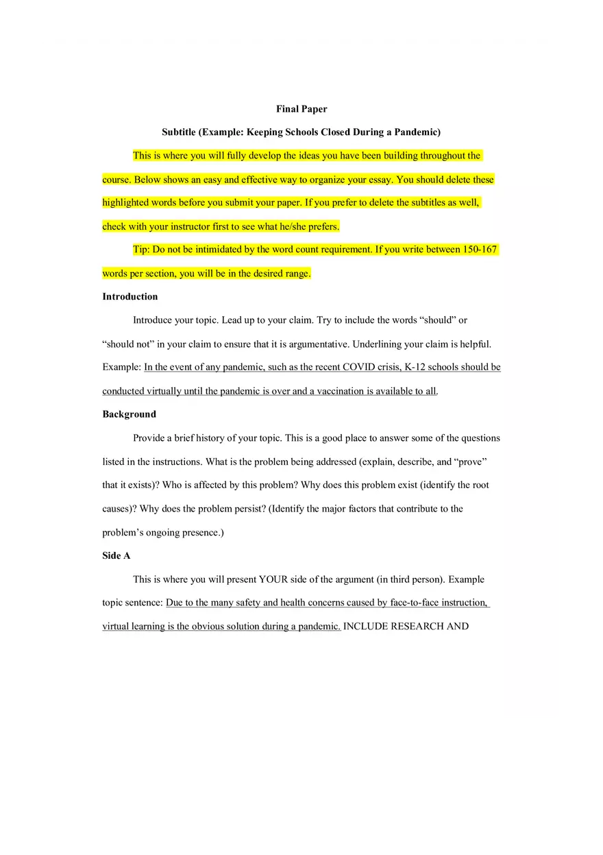 Portfolio Including Template Final Paper - Page 1