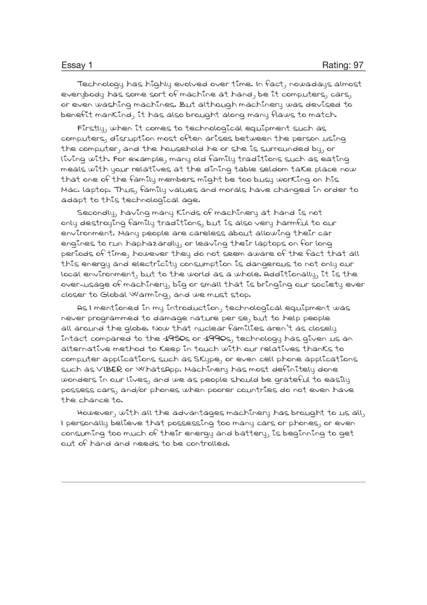 10 Essay Samples with Commentary - Page 1