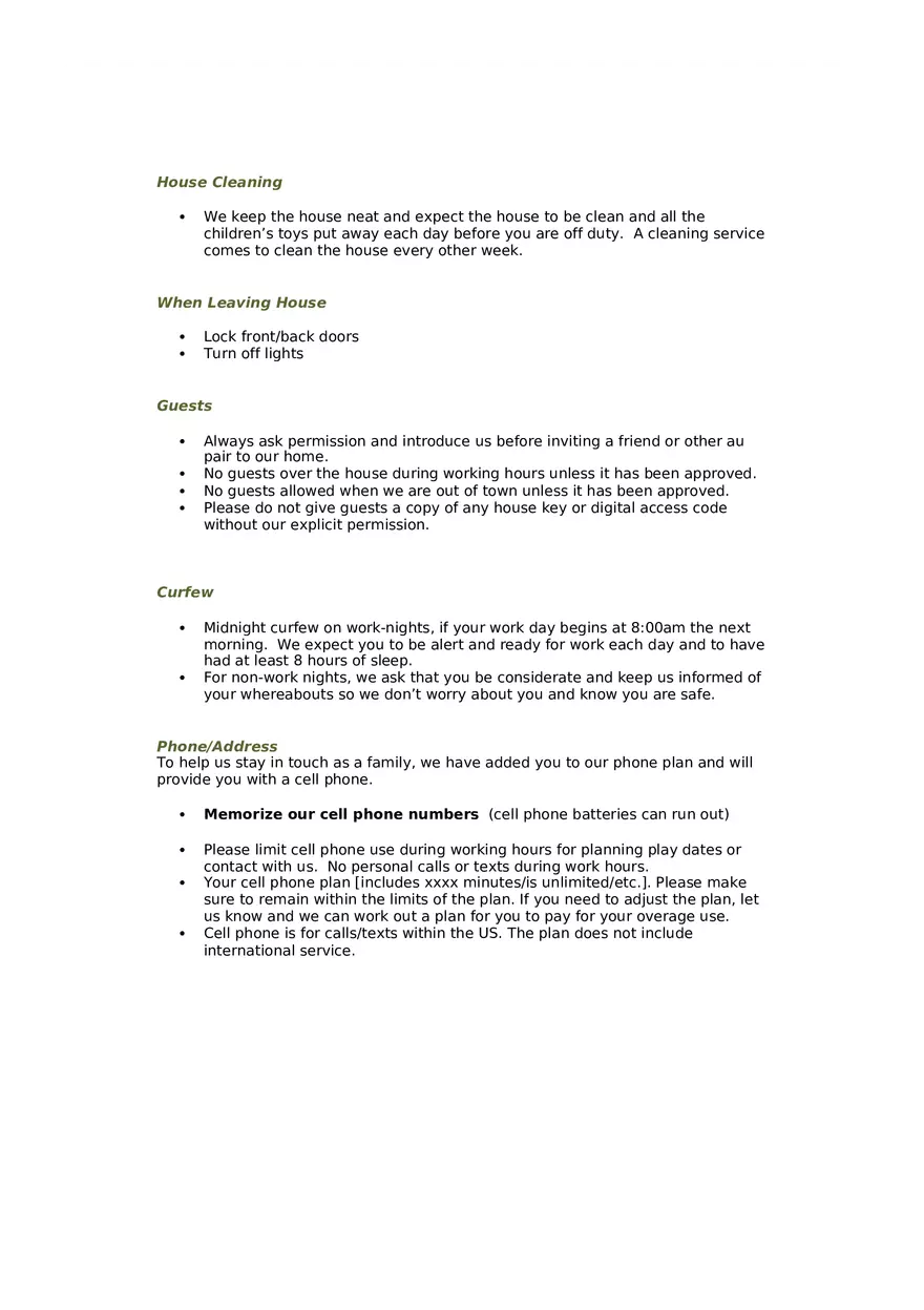 House Rules and Expectations for Smith Family Members - Page 2