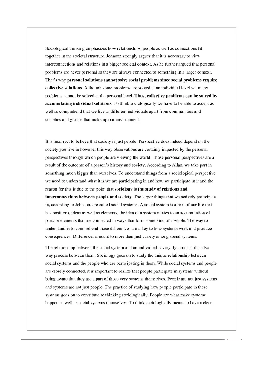 What is Sociological Thinking Assignment - Page 2
